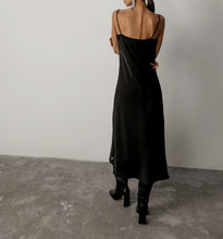 Load image into Gallery viewer, Silk slit slip dress
