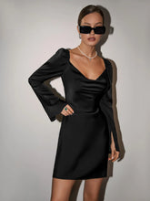 Load image into Gallery viewer, Draped slim-waist mini dress
