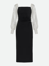 Load image into Gallery viewer, Satin sleeves dress
