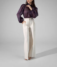 Load image into Gallery viewer, Puff Sleeves Organza Blouse
