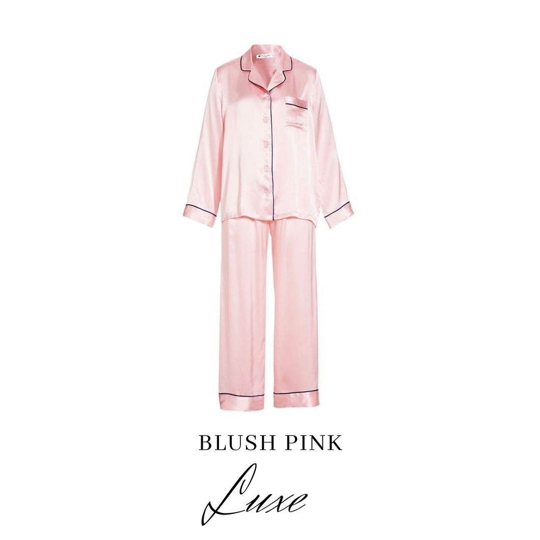 Blush pink luxe PJs
