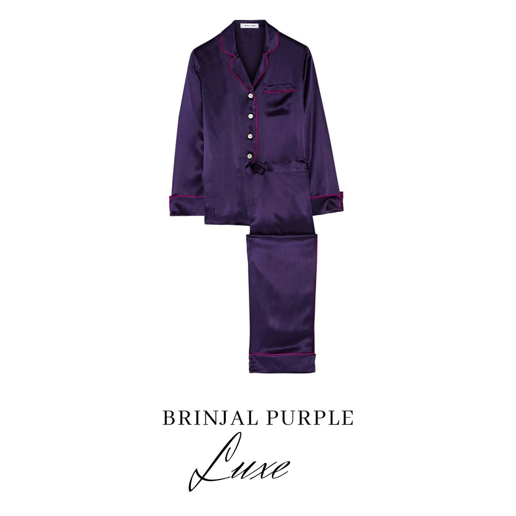 Brinjal Purple luxe silk