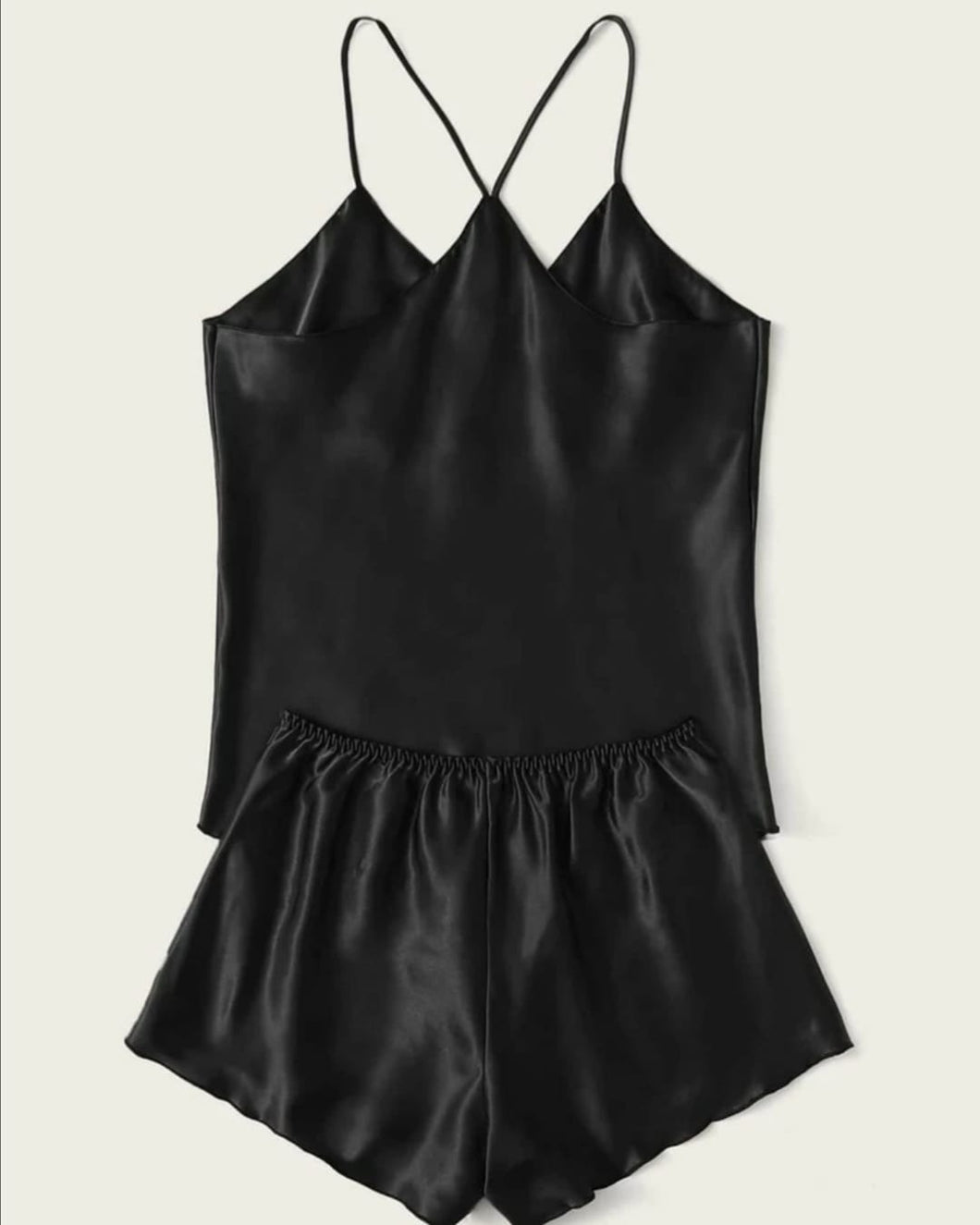 Black cami shorts
