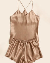 Load image into Gallery viewer, Gold Beige cami shorts
