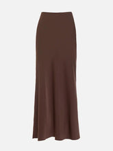 Load image into Gallery viewer, Silk midi skirt | Brown
