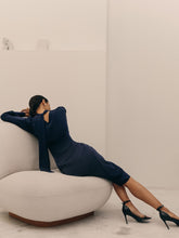 Load image into Gallery viewer, Silk dress with bow ties
