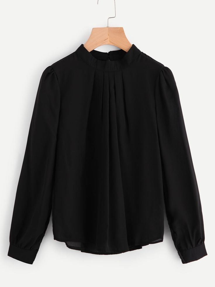 Pleated Chiffon Blouse