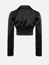 Load image into Gallery viewer, Collared cropped blouse
