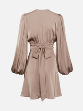 Load image into Gallery viewer, Wrap beige dress
